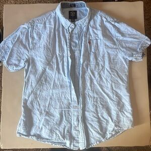 Artistry In motion large blue men’s short sleeve shirt​